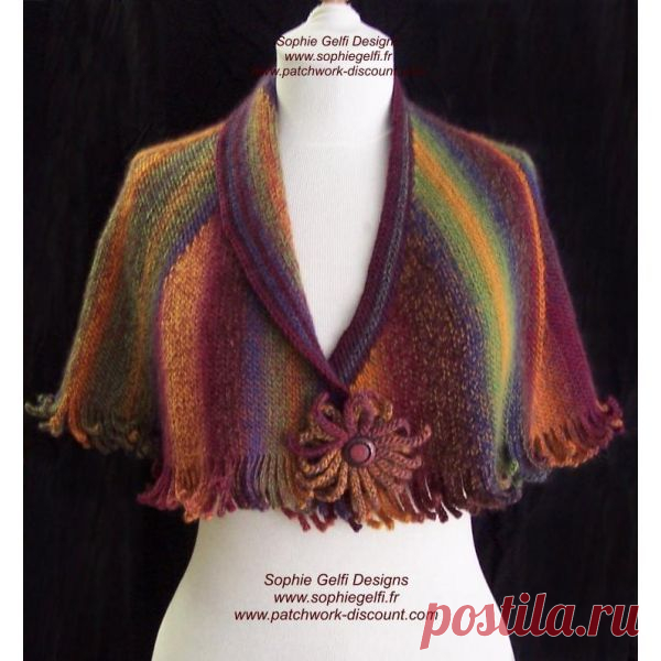 Modèle Sunset Pelerina - CROCHET LAINE ET TRICOT