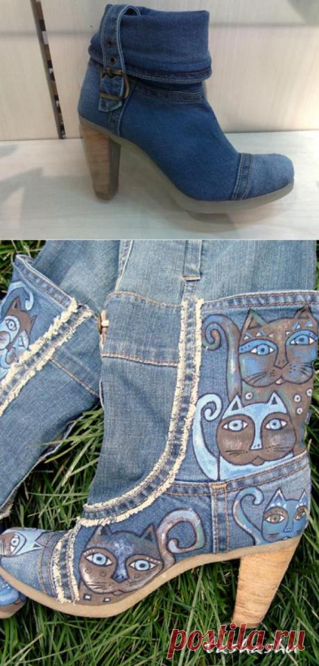 Апгрейд сапог, или безотходная джинса. - Ярмарка Мастеров - ручная работа, handmade