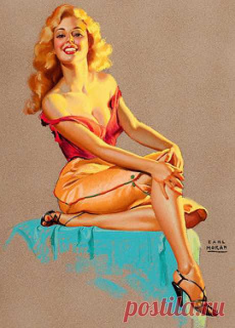 Earl Moran | I believe the model for this painting was Maril… | Flickr