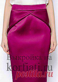 Выкройка юбки карандаш со шлицей от ШКОЛЫ ШИТЬЯ