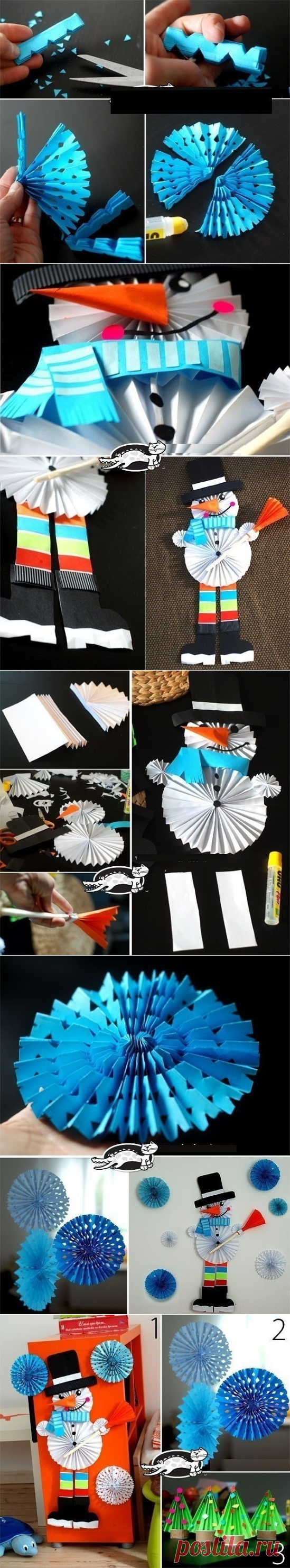 Зимние поделки из бумаги. Творим с детьми.
