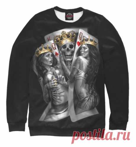 Череп-джокер. Мужской свитшот