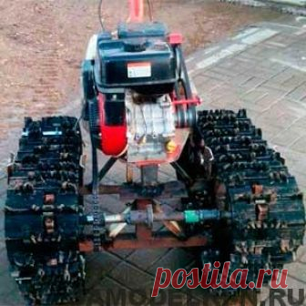Гусеничный вездеход из мотоблока от деревенского 