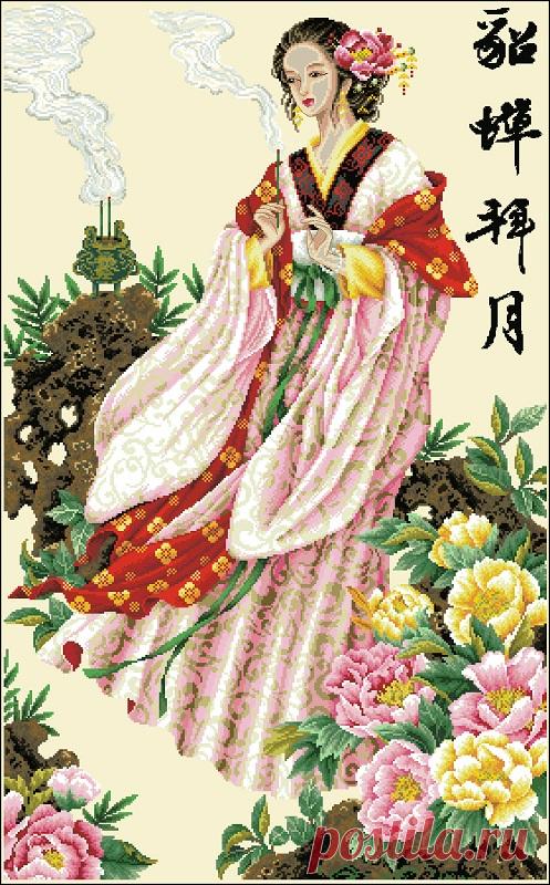 Сачать схему вышивки "Diao Chan"