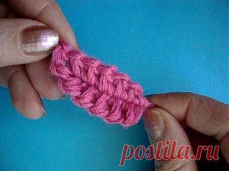 Видео урок вязания №286 – “Тунисский листик”.