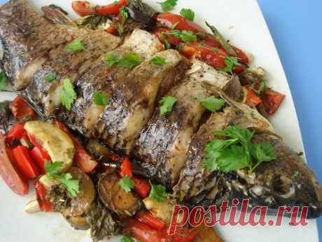 РЫБА С ОВОЩАМИ В ДУХОВКЕ