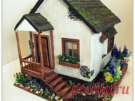 Миниатюрный домик с печкой. - Ярмарка Мастеров - ручная работа, handmade