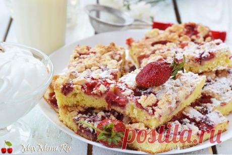 Простой клубничный пирог | MaxMenu.Ru - Кулинарные рецепты