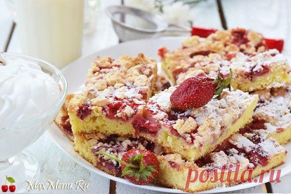 Простой клубничный пирог | MaxMenu.Ru - Кулинарные рецепты