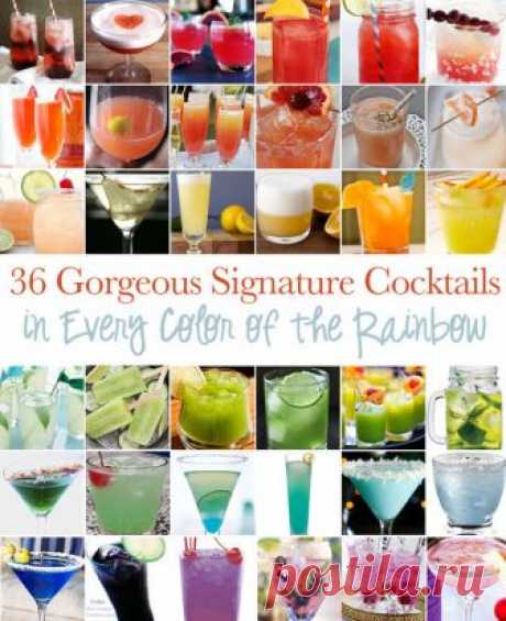 Gorgeous Signature Cocktails In Every Color Of The Rainbow