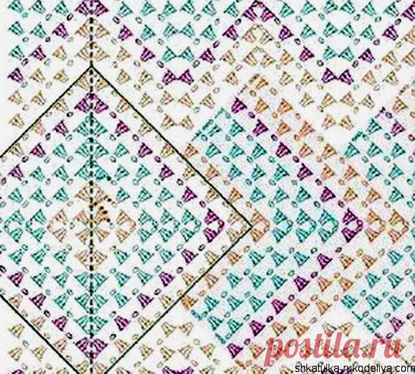 Дорожка из бабушкиных квадратов схема. Как связать коврик для пола крючком | Шкатулка рукоделия