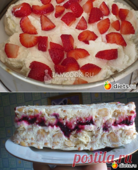 Сливочный торт из клубники и зефира (без выпечки).: Экономная хозяйка!У меня ничего не пропадает!: Группы - diets.ru