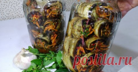 Баклажаны на зиму только так! Вкуснейшие маринованные рулетики из баклажанов с овощной начинкой