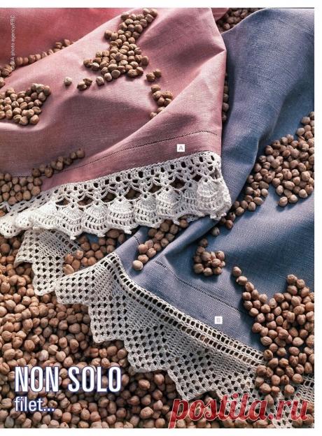 Вяжем красивую кайму крючком: подборка схем для вдохновения | Вяжу ручками-крючками| Виктория Битарова | Дзен