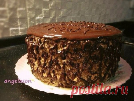 Запись на стене Самая вкусная - ШИФОНОВАЯ ПРАГА&#33;У Шифонового бисквита очень легкая, рассыпчатая и влажная структура, поэтому такой бисквит не требует пропитки. Торт получается с насыщенным шоколадным цветом и вкусом.*** в этот раз я разлила тесто в две формы по 20 см. в диаметре каждая* получ..