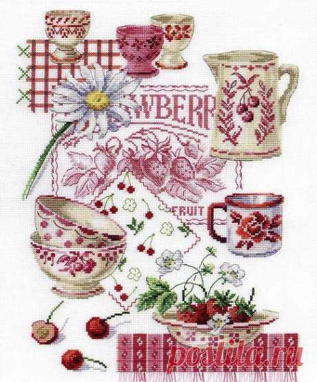 Панно &quot;Фруктовый чай&quot;. Схема вышивки