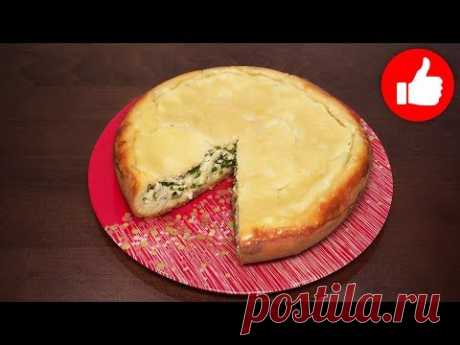 Вкусный пирог с зеленым луком и яйцом в мультиварке, рецепт #рецепты для мультиварки
