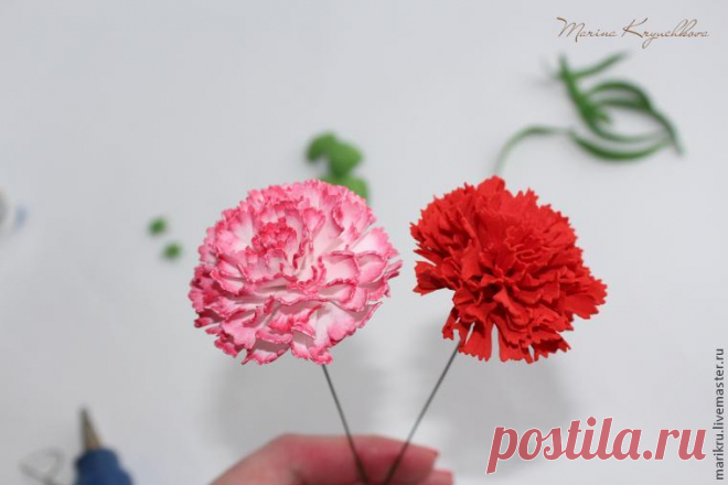 Гвоздики из фоамирана — Сделай сам, идеи для творчества - DIY Ideas