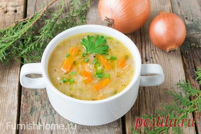 Луковый суп с капустой на курином бульоне