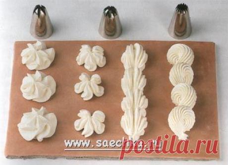 Украшение тортов кремом