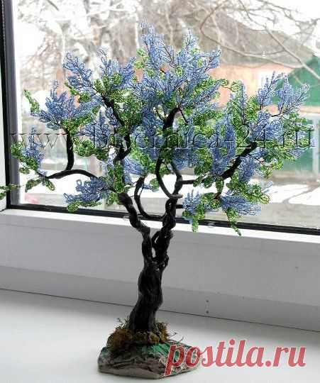 "Сирень-куст" - Бисероплетение