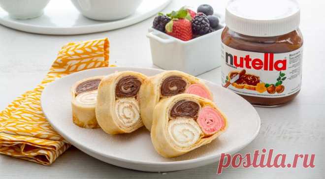 Рулеты с тройной начинкой и пастой Nutella® на Gastronom.ru