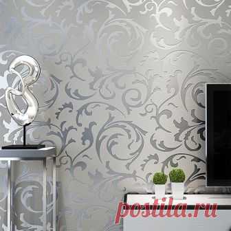 Grey Classic Luxury 3D Floral Embossed Textured Wall Paper Modern Wallpaper For Living room Bedroom Home Decor-in Wallpapers from Home Improvement on Aliexpress.com | Alibaba Group
