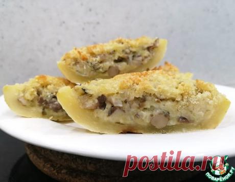 Кабачок фаршированный грибами и сыром – кулинарный рецепт