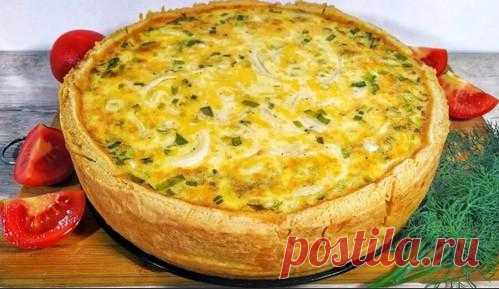 Луковый пирог на кефире – простой рецепт выпечки