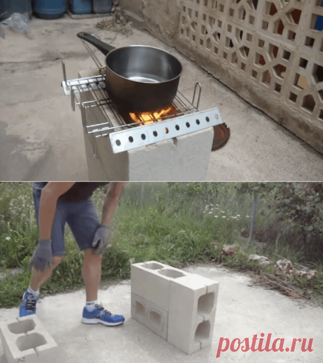 Бюджетная печь из шлакоблоков