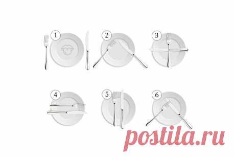 Коротко и ясно о жестах приборами | Вкусономика Пульс Mail.ru Жесты приборами без лишних слов