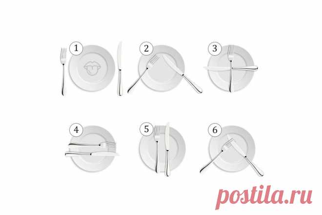 Коротко и ясно о жестах приборами | Вкусономика Пульс Mail.ru Жесты приборами без лишних слов