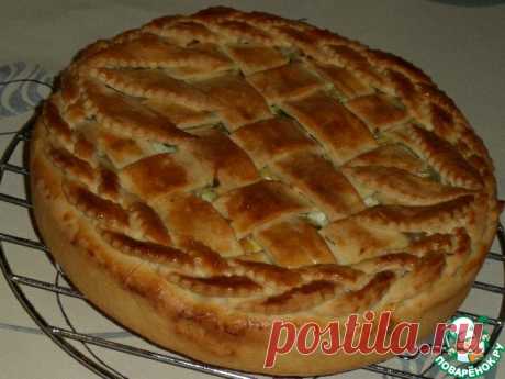 Мясной пирог с сыром и яйцами