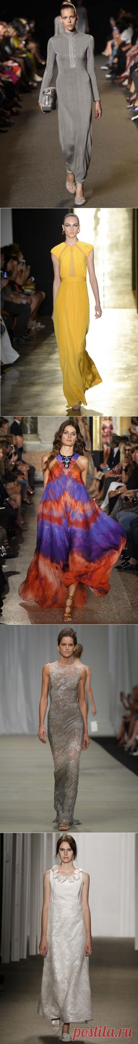 Длинные платья. Тенденции