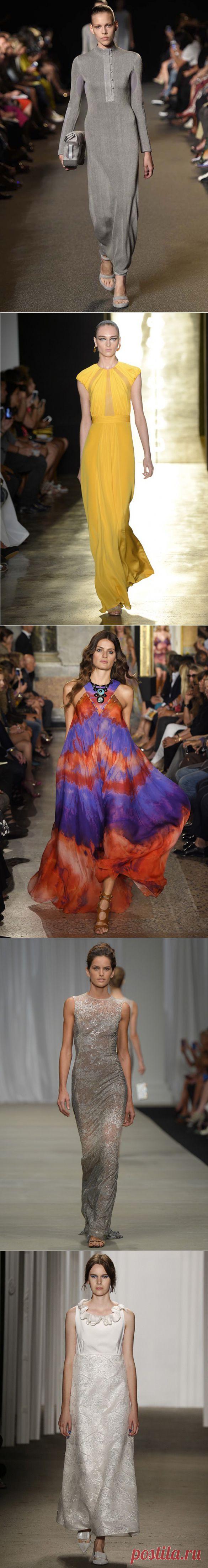 Длинные платья. Тенденции