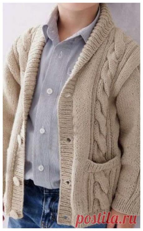 KNITTED JACKET FOR BOYS