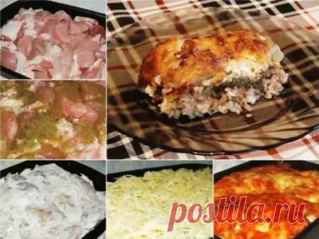Нежная запеканка из курицы с гречкой