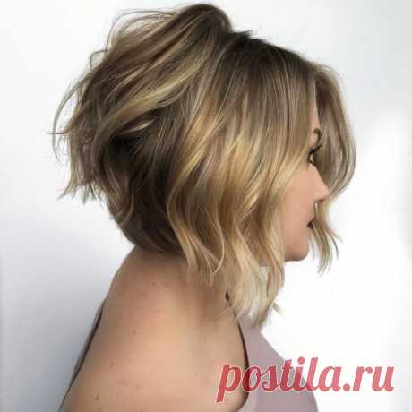Актуальные стрижки для дам 40+ с круглой формой лица