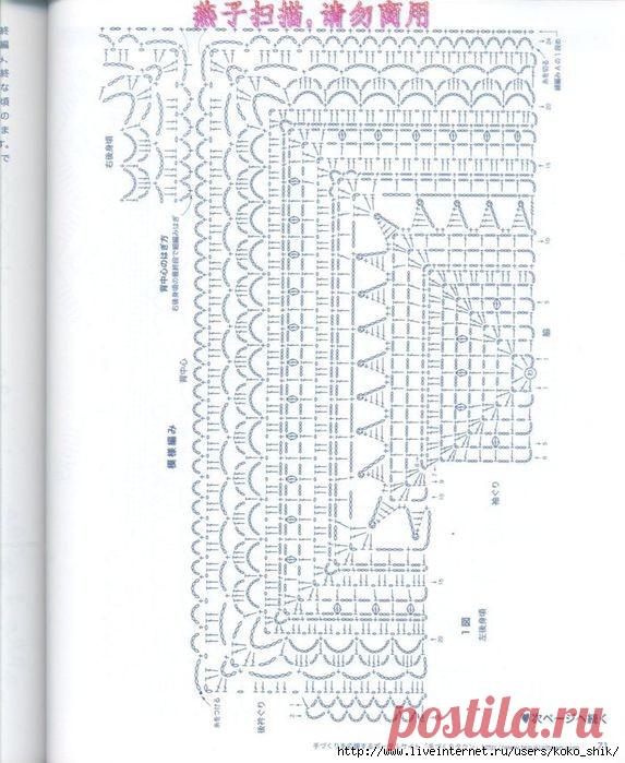 Два ажурных кардигана крючком. Этнический стиль Бохо | Женская одежда крючком. Схемы и описание