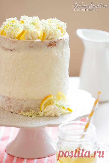 Angellove's Cooking: Козуначена торта с бъз и лимон / Elderflower Lemon Cake with Sweet Easter Bread