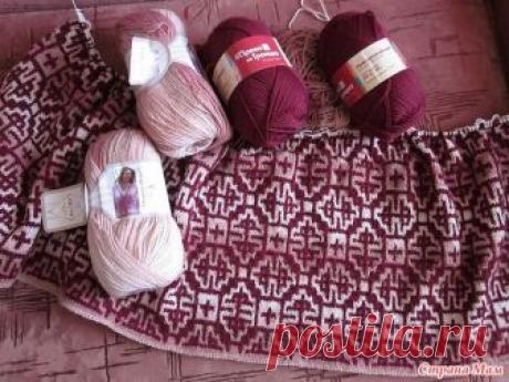 . Плед ленивым жаккардом - Вязание - Страна Мам
