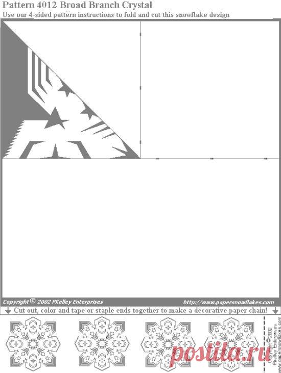 Схемы для вырезания снежинок