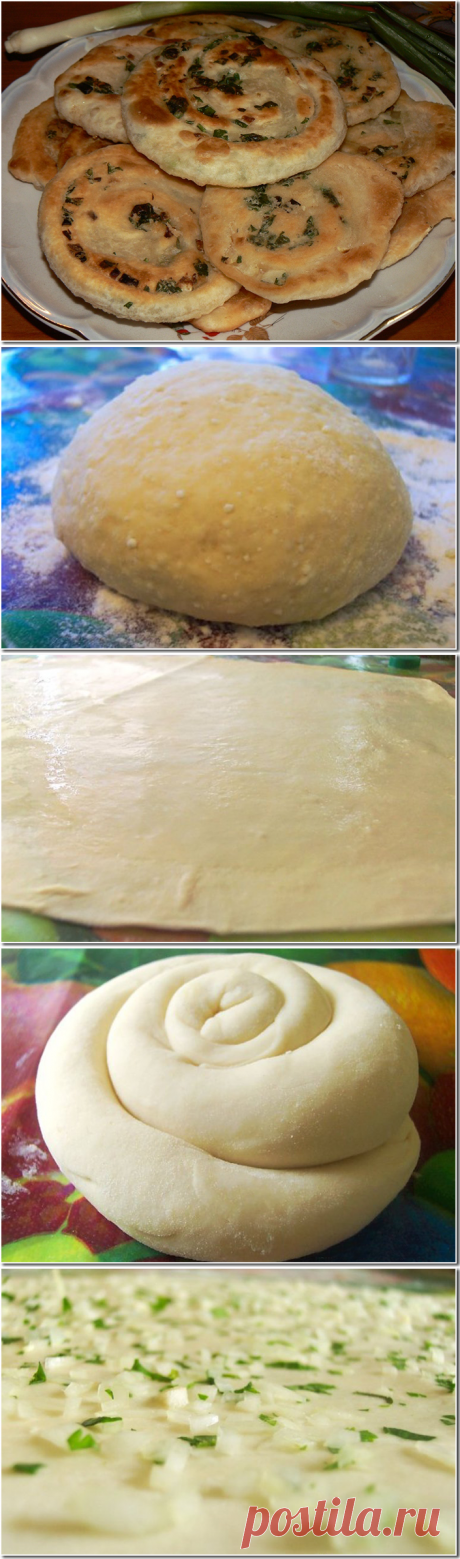 Узбекские луковые лепeшки