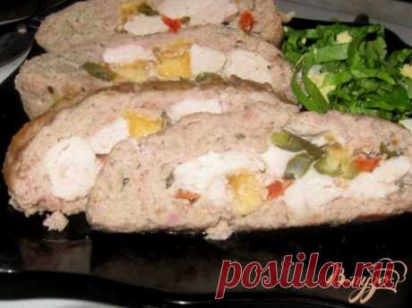 Мясной рулет с сыром и овощами - Простые рецепты Овкусе.ру