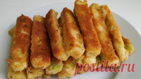 Быстрая закуска из кабачков. Кабачковые наггетсы.