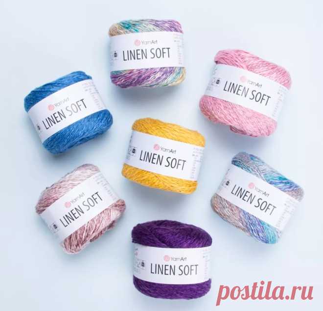 Пряжа, которая вяжется сама - мой отзыв о хите этого лета Linen soft от YarnArt | Вязалушка | Дзен