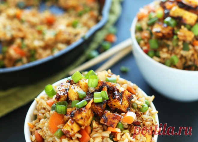 Жареный рис с тофу и овощами пошаговый рецепт с фото | Minimalcook