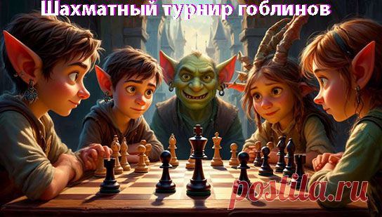 Наступил день большого турнира среди гоблинов. Все участники, парни и девушки, были сосредоточены и серьёзны. Единственным украшением на их лицах были маленькие золотые серёжки в ушах, символизирующие принадлежность к клубу любителей шахмат.