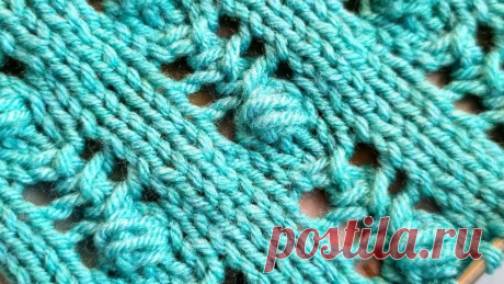 Узор спицами "Скелетоны" 🧶❤️knitting pattern.
