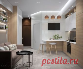 Светлая студия 28 м² для семьи с ребёнком | Филдс | Яндекс Дзен